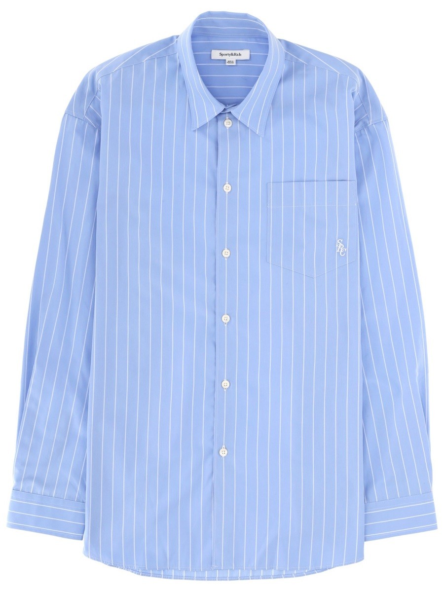 SPORTY&RICH - Unisex - Blue - Shirt