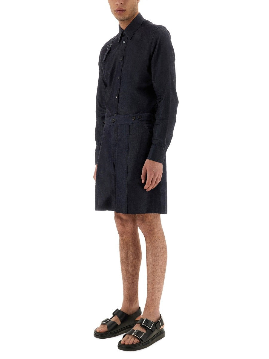 Alexander Mcqueen - Man - Blue - Shorts