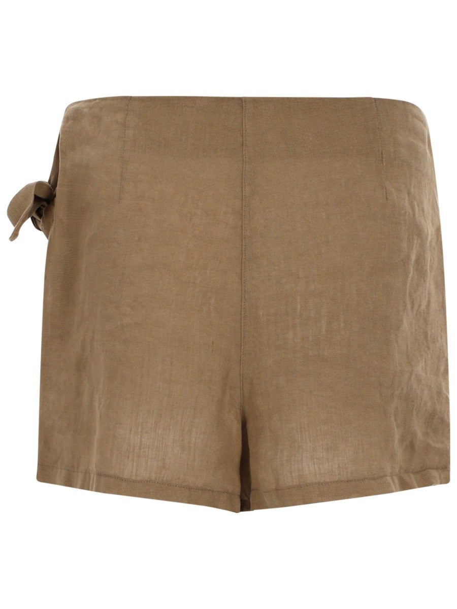 120% LINO - Woman - Beige - Shorts
