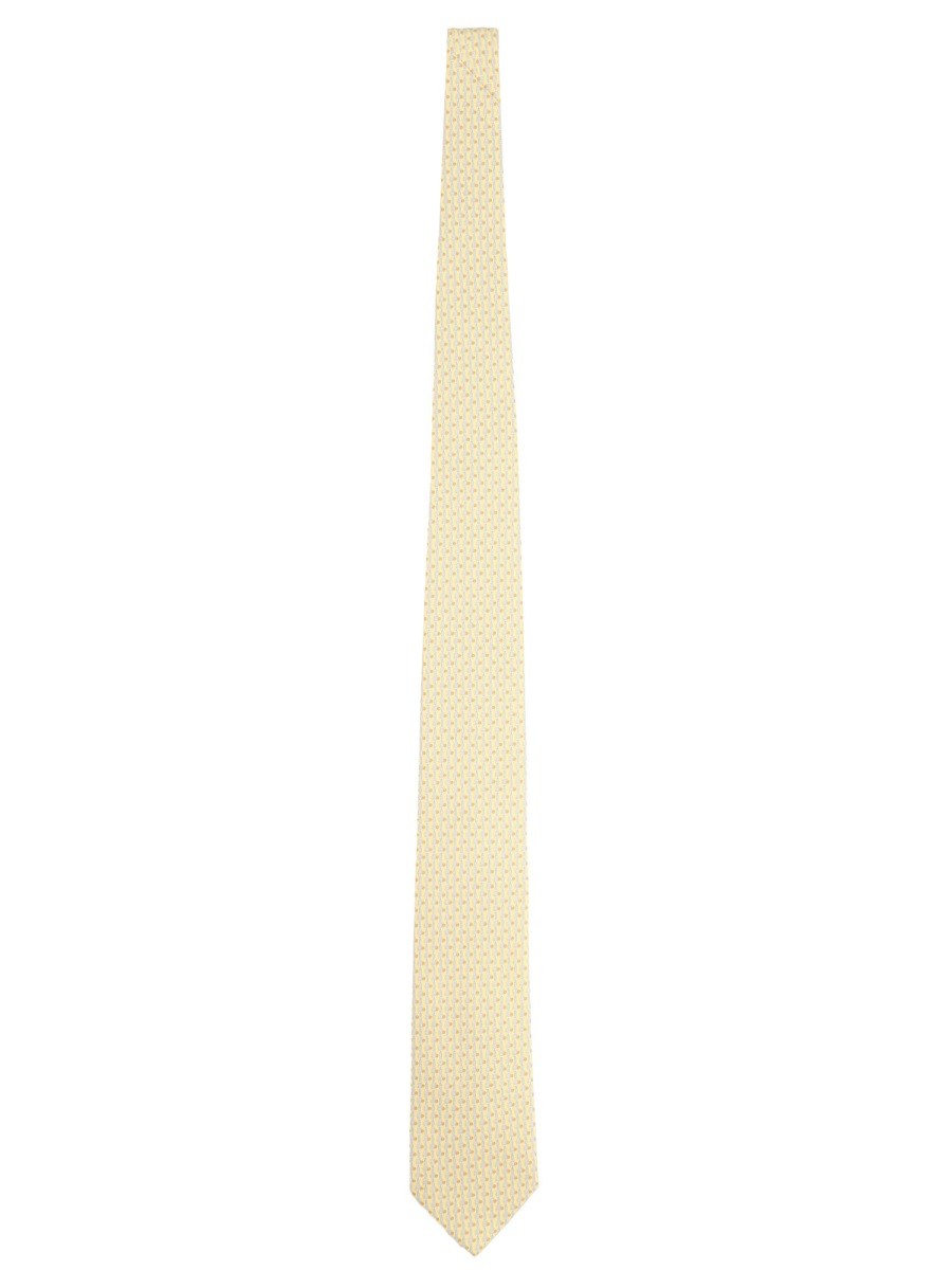 Ferragamo - Férfi - Sárga - Nyakkendő