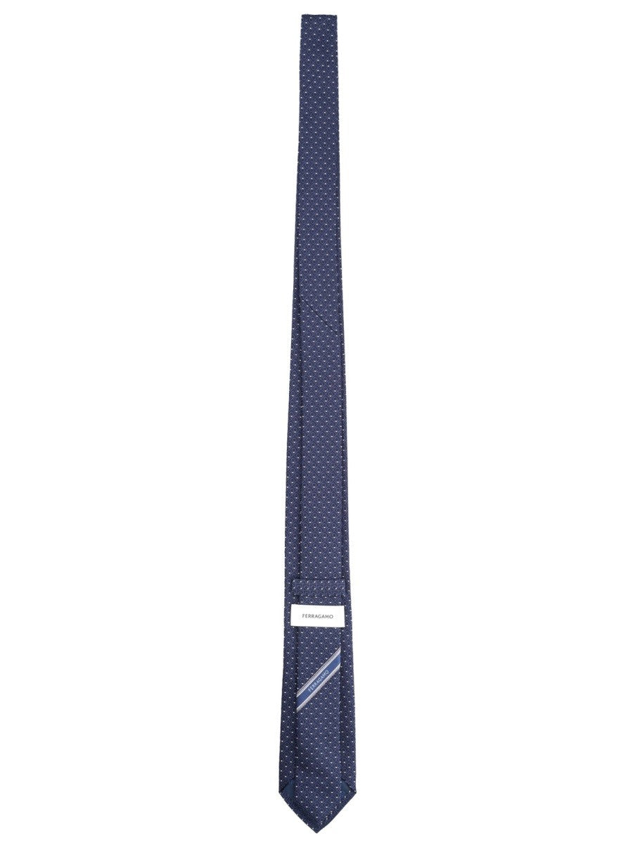 Ferragamo - Férfi - Kék - Nyakkendő
