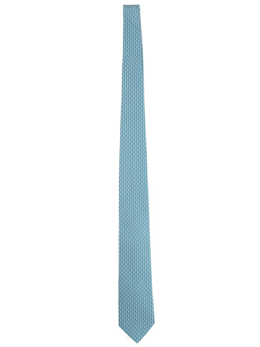 Ferragamo - Férfi - Kék - Nyakkendő