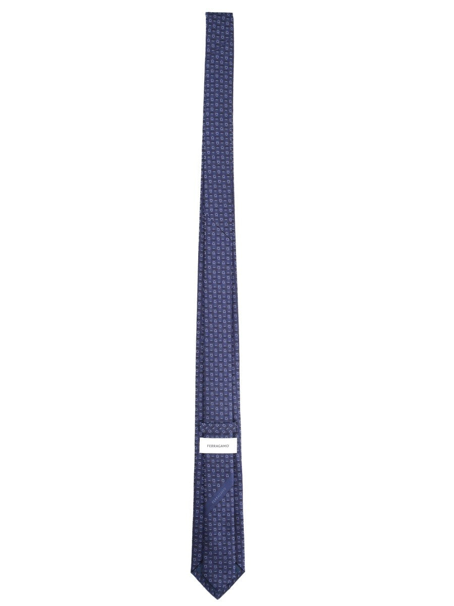 Ferragamo - Férfi - Kék - Nyakkendő