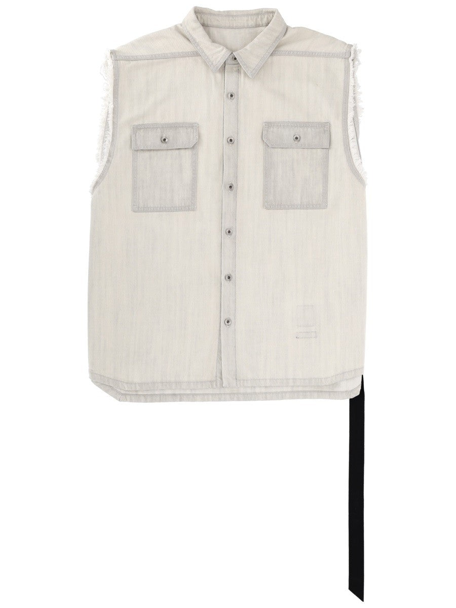 RICK OWENS DRKSHDW – Férfi – Fehér – Mellény