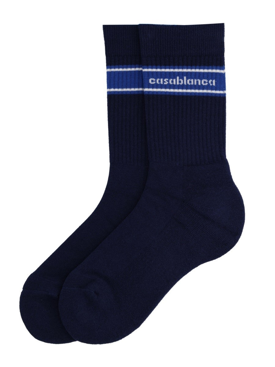 CASABLANCA - Unisex - Blue - Socks