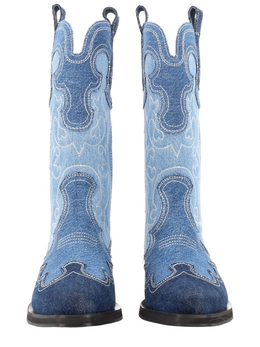 GANNI - Woman - Blue - Boot