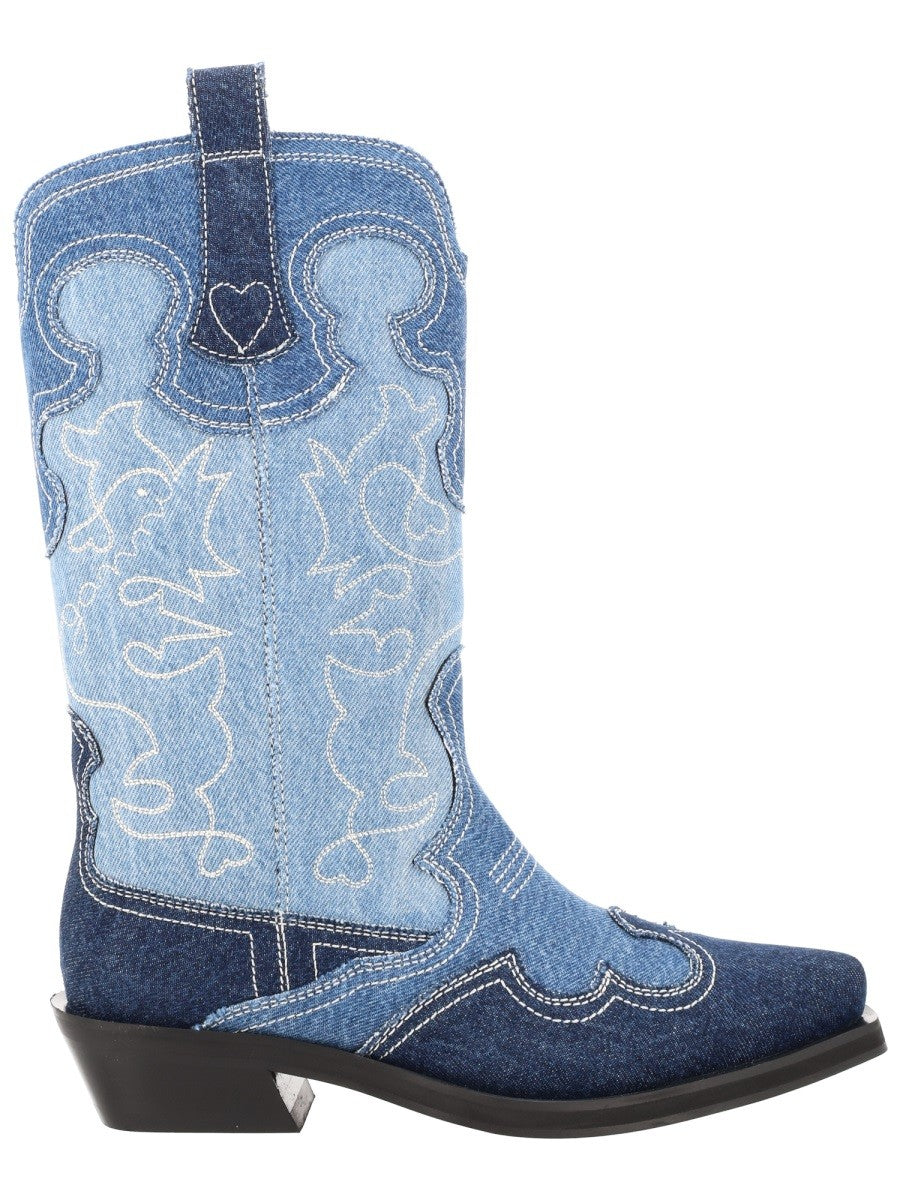 GANNI - Woman - Blue - Boot