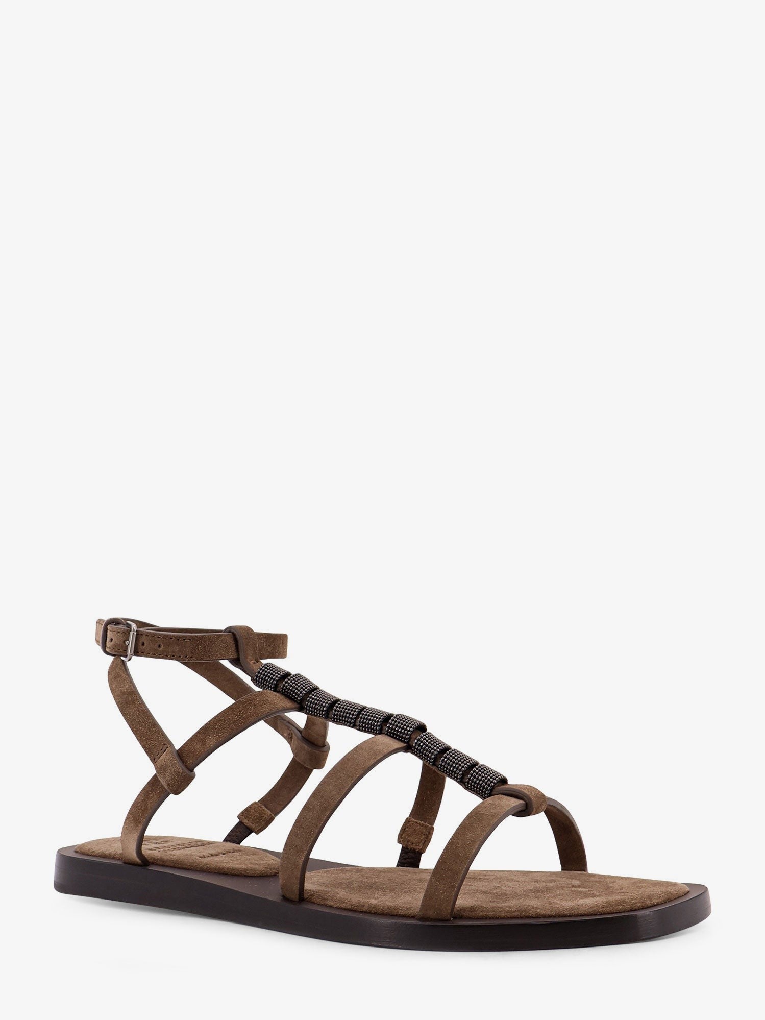 Brunello Cucinelli - Woman - Brown - Flat Sandal