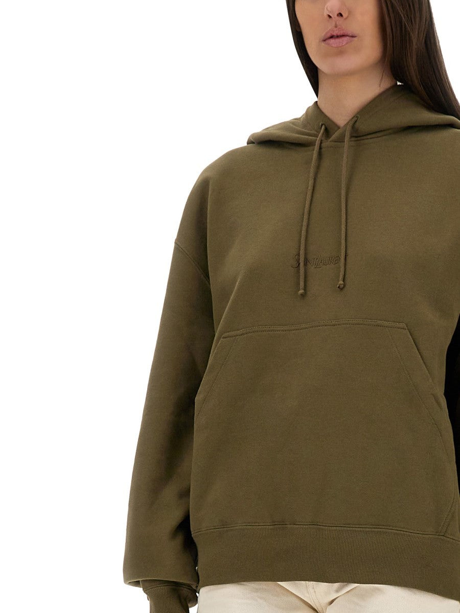 Saint Laurent - Woman - Green - Sweatshirt
