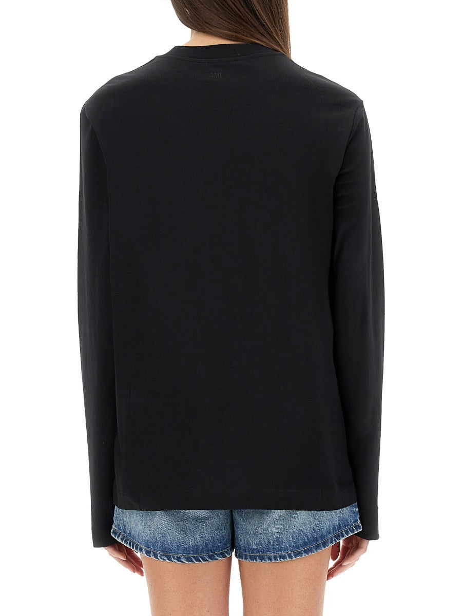 AMI PARIS - Woman - Black - T-shirt