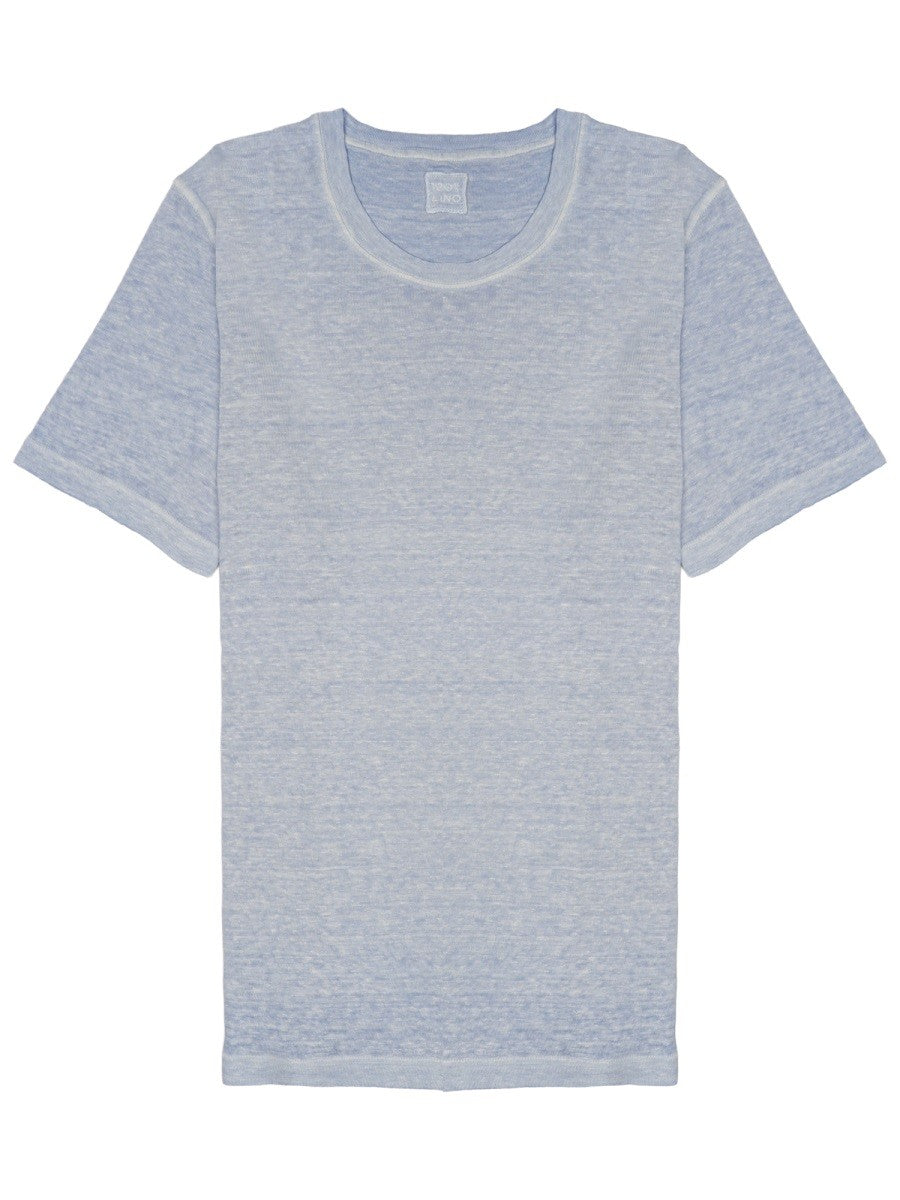 120% LINO - Man - Blue - T-shirt