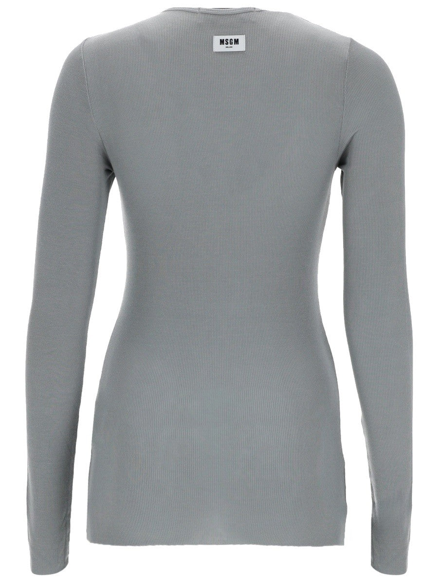 msgm - Woman - Grey - T-shirt