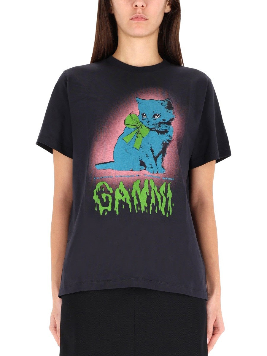 GANNI - Woman - Black - T-shirt