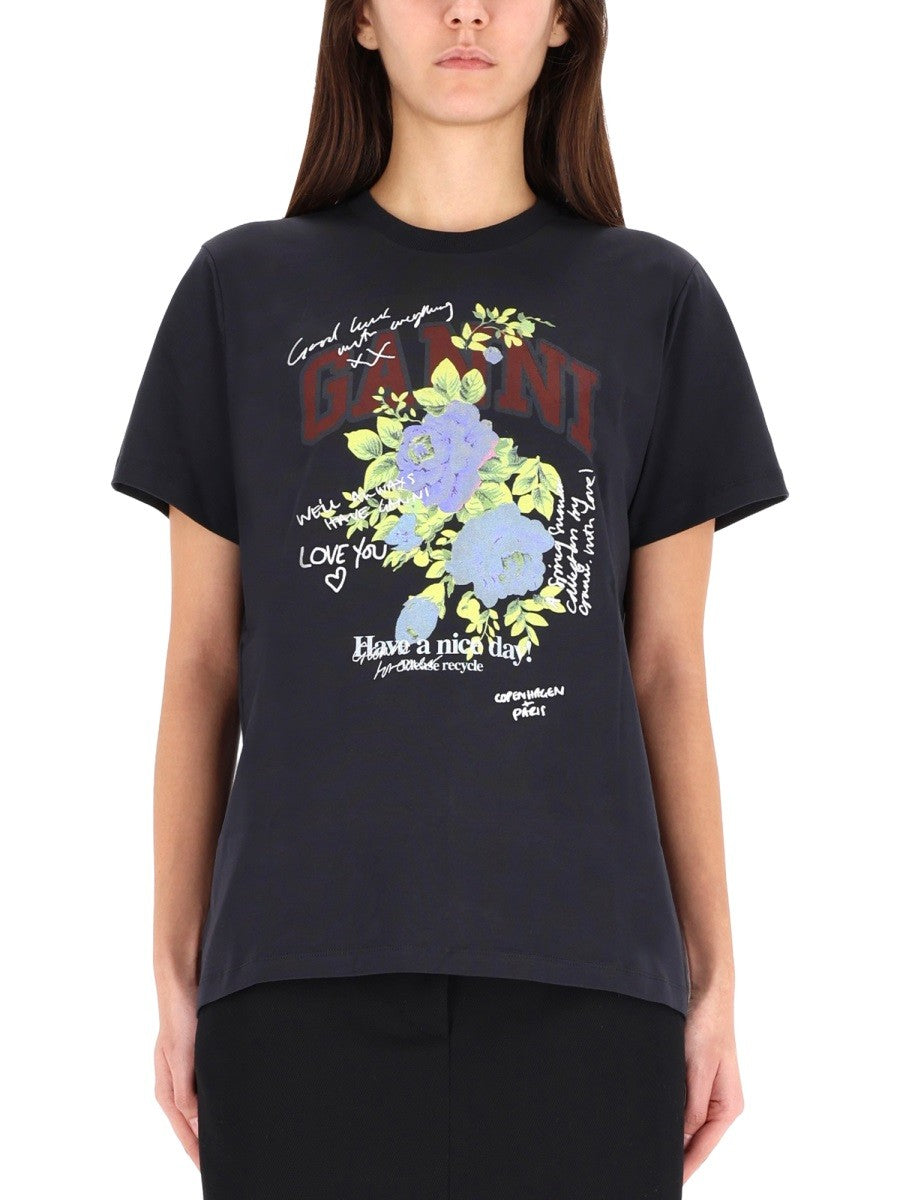 GANNI - Woman - Black - T-shirt