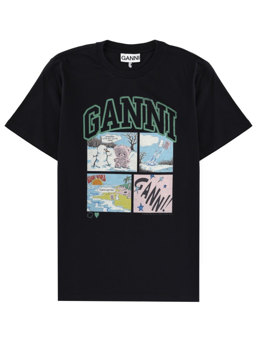 GANNI - Woman - Black - T-shirt