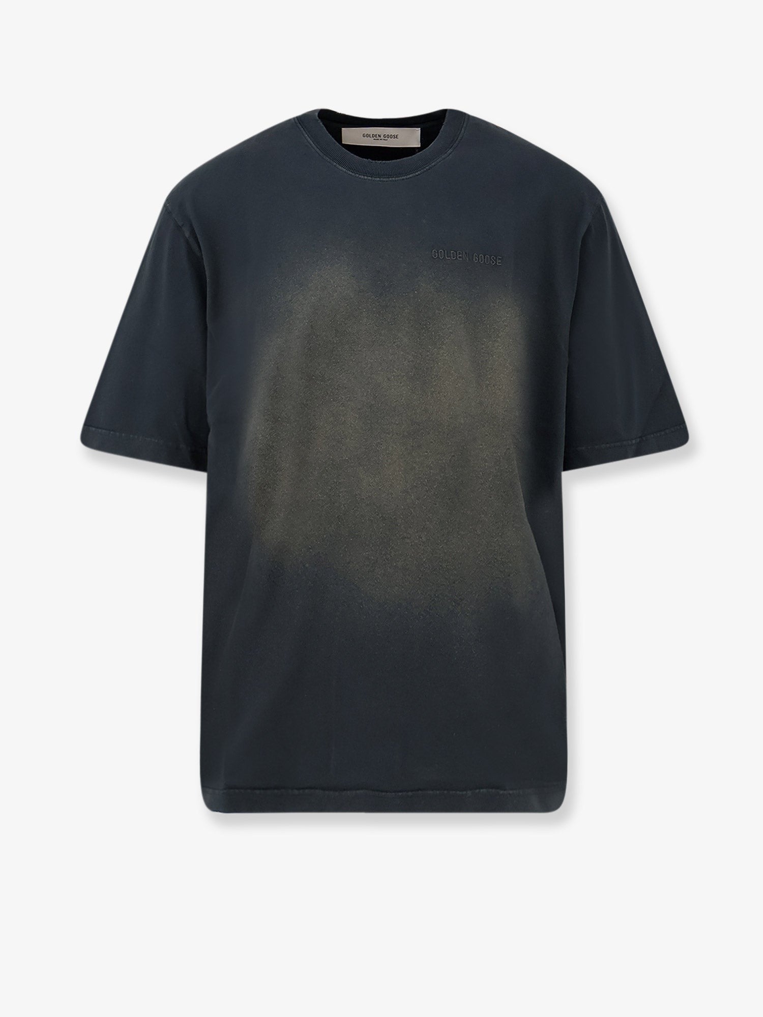 Golden Goose Deluxe Brand - Unisex - Elszínezett Mosott Fekete - Póló
