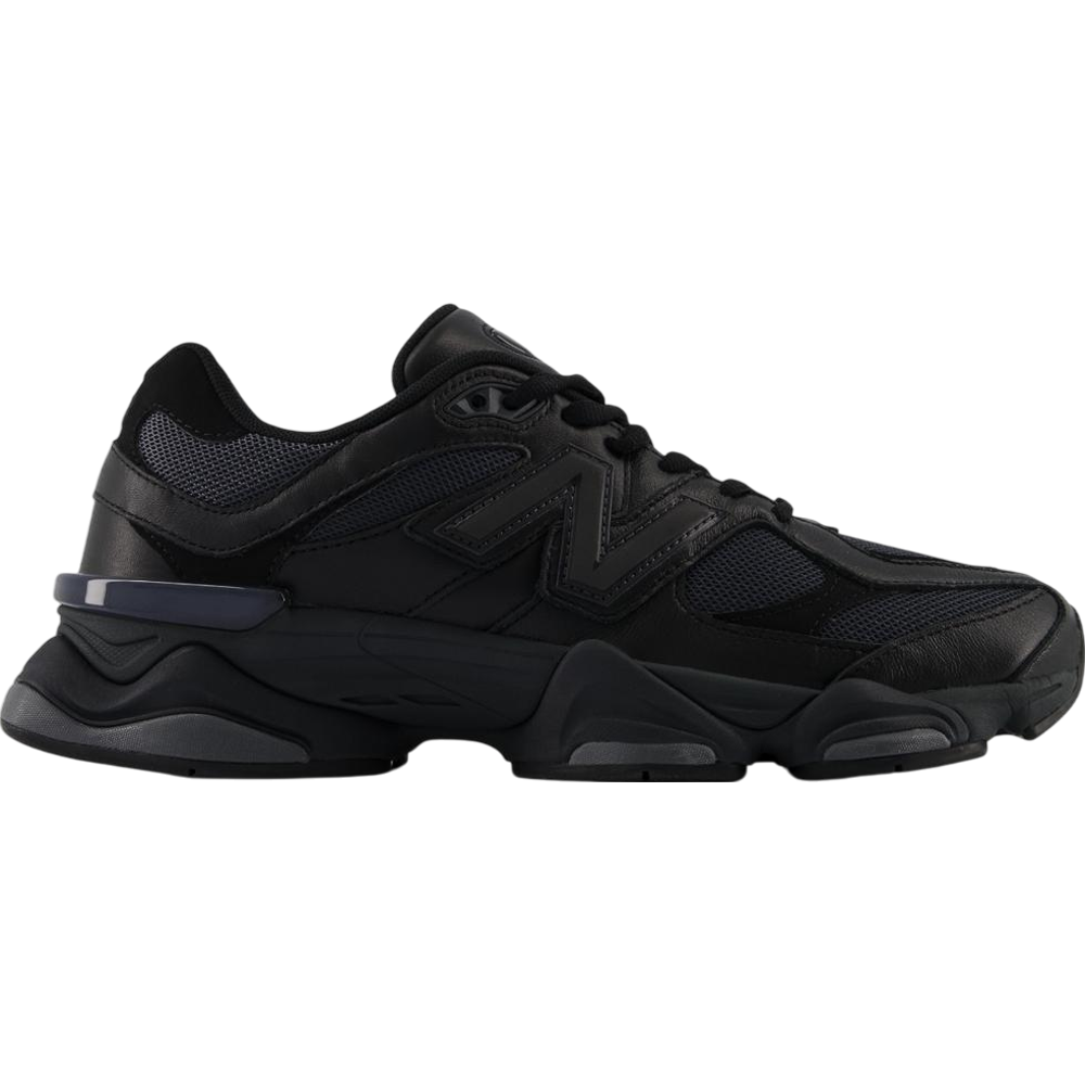 New Balance 9060 Triple Black Leather Férfi