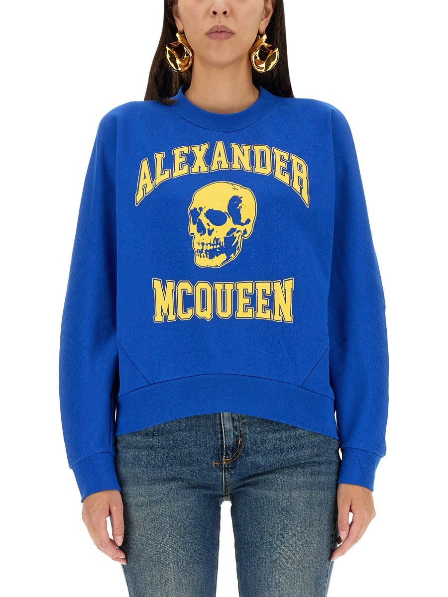 Alexander Mcqueen - Woman - Blue - Sweatshirt