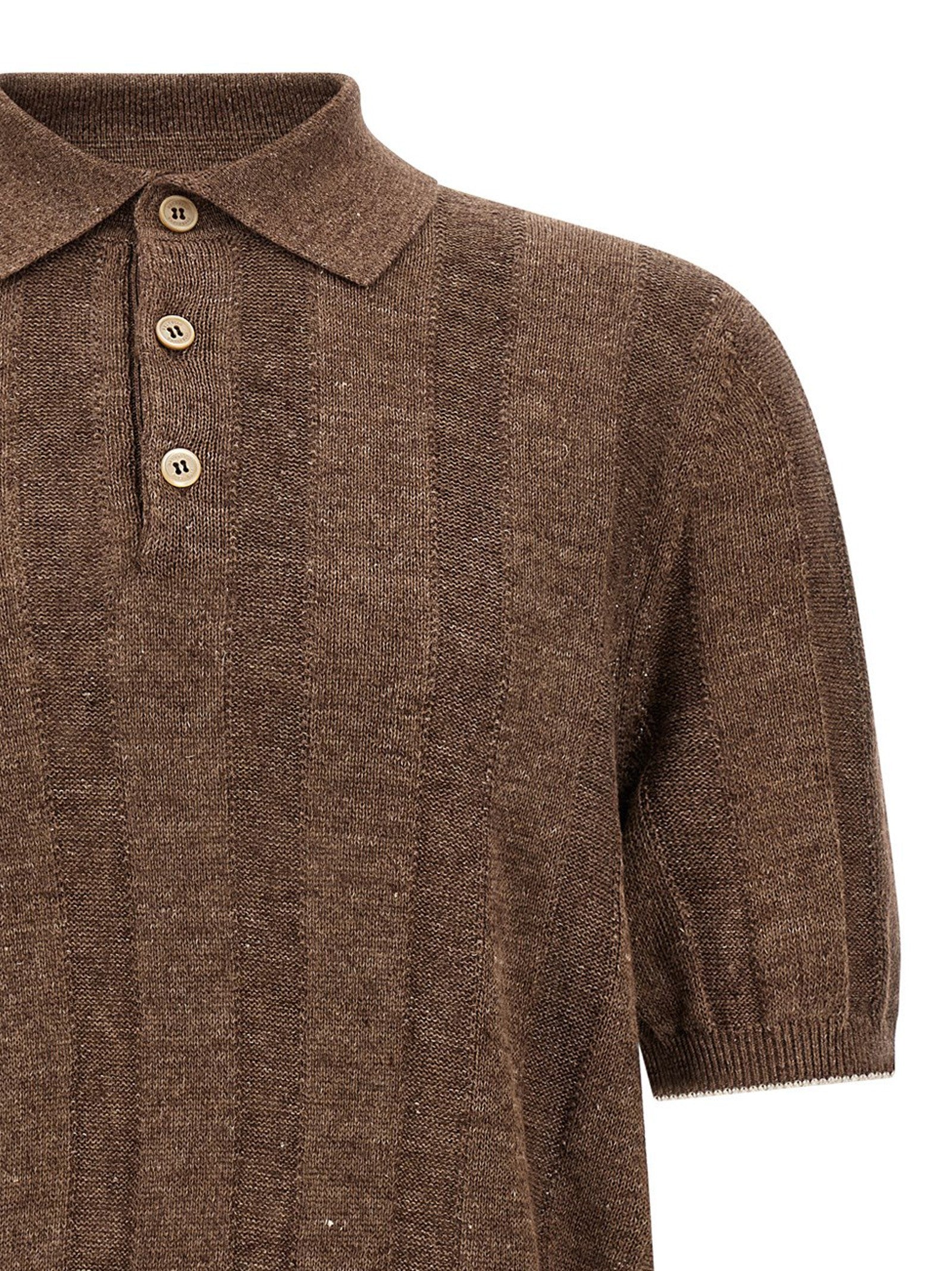 Brunello Cucinelli - nan - Brown - Polo Shirt