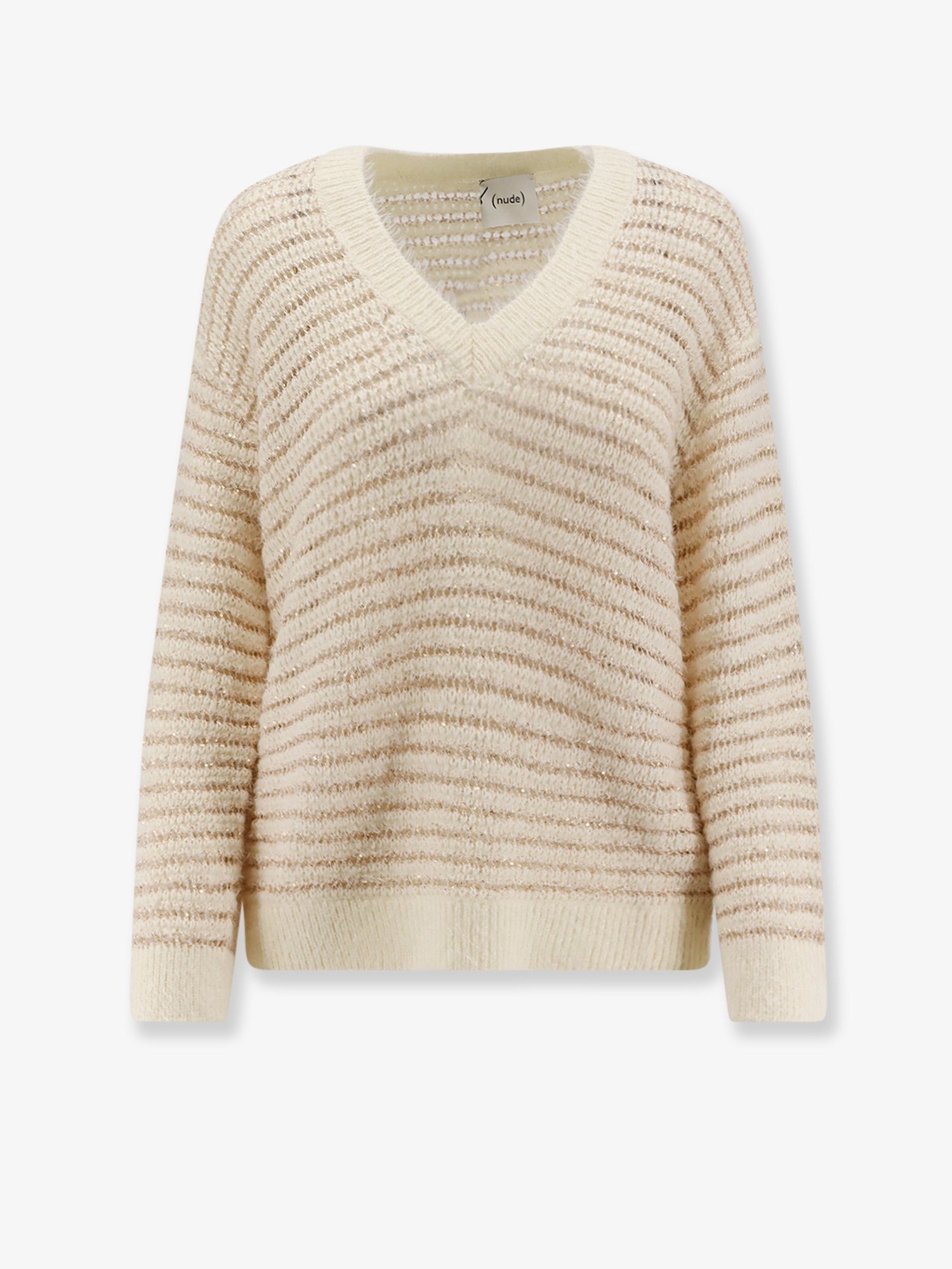 NUDE - Woman - White Paill - Knit Sweater