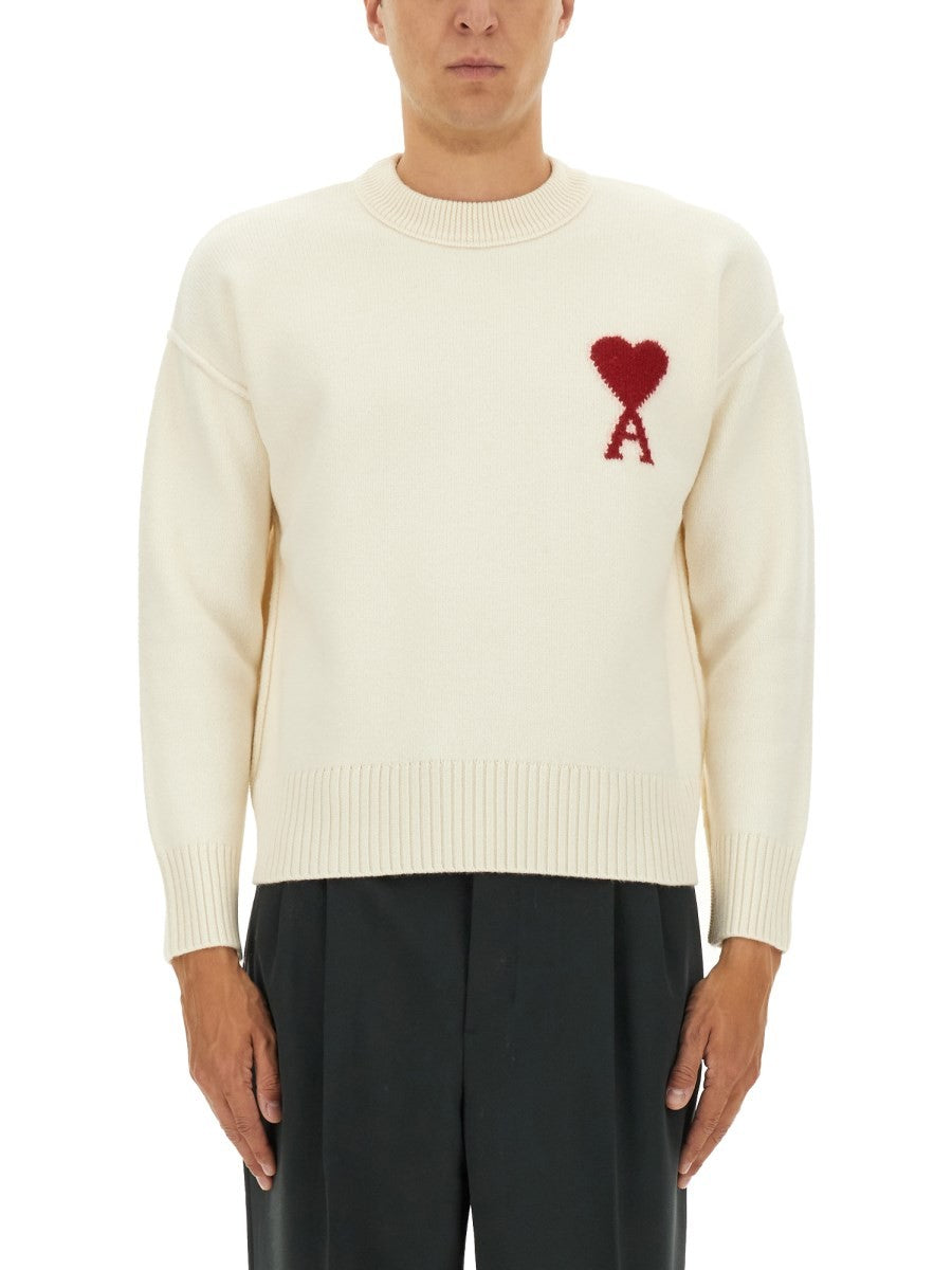 AMI PARIS - Unisex - White - Sweater